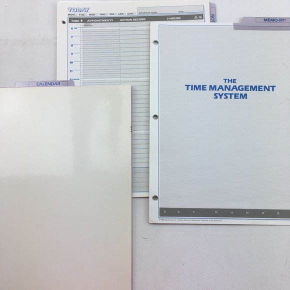The Time Management System Calendar Memo Receipts Finances Keeper Log Schedule - Picture 1 of 4